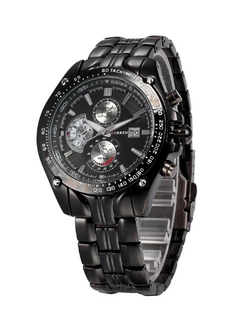 black round dail chronograph watch - 12480242 - Very Small Image - 1