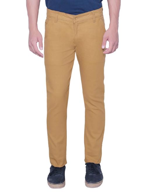 red cotton chinos casual trousers - 12481812 - Very Small Image - 1