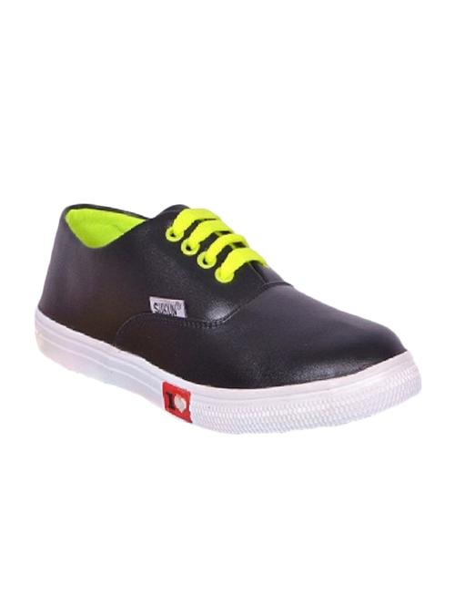 black resin laceup sneakers - 12482049 - Very Small Image - 1