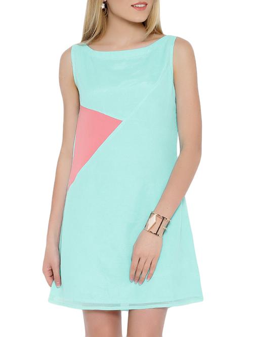 light blue georgette shift dress - 12483733 - Very Small Image - 1