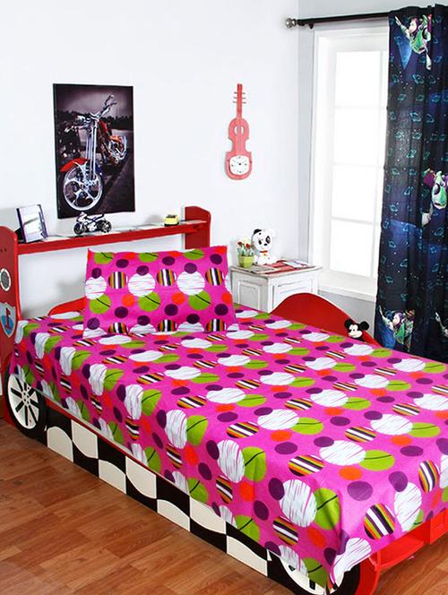 homefab india cotton single bedsheet with 1 pillow cover - 12483957 - Very Small Image - 1