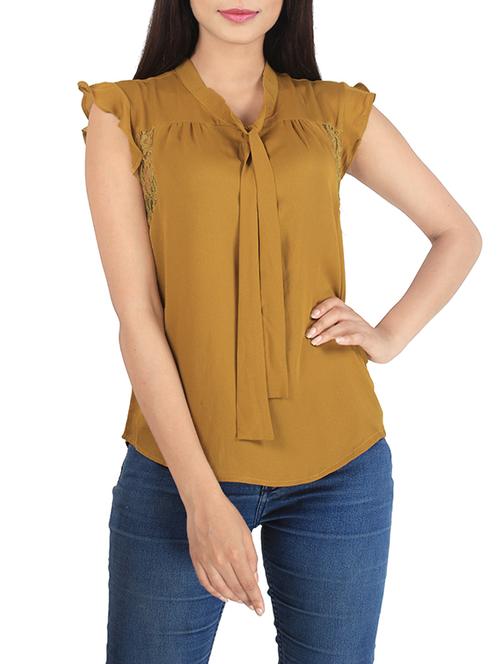 mustard yellow regular top - 12486560 - Very Small Image - 1
