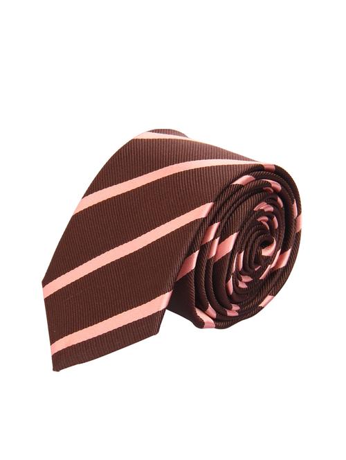 brown micro fiber tie - 12487008 - Very Small Image - 1