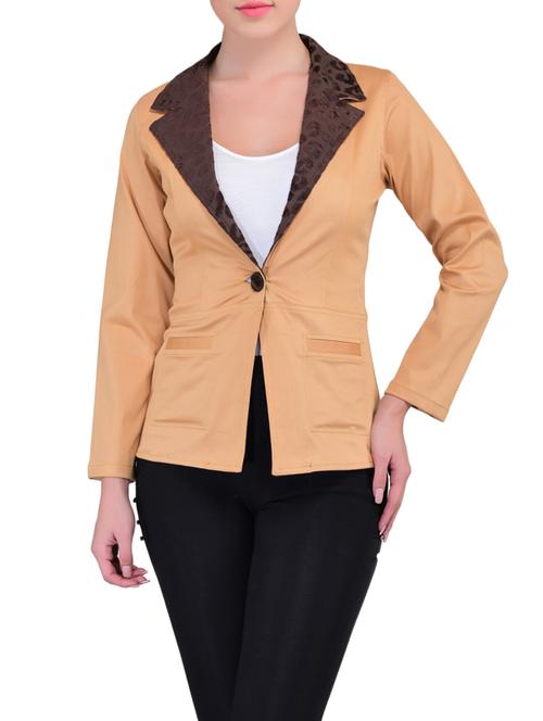 brown animal print casual blazer - 12488589 - Very Small Image - 1
