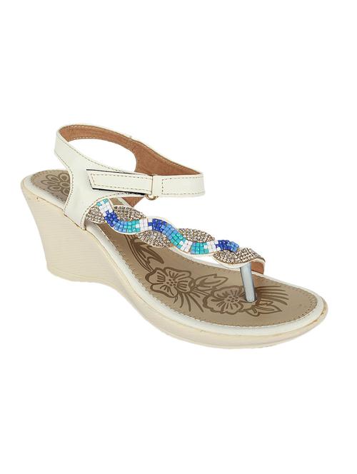 white leatherette sandals - 12490534 - Very Small Image - 1
