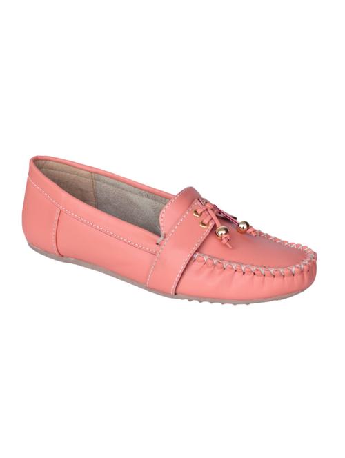 orange pu slip on moccasins - 12490552 - Very Small Image - 1