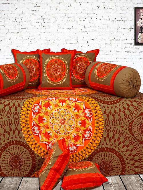 Salona Bichona 100% Cotton Diwan Set of 8 - 12492578 - Very Small Image - 1