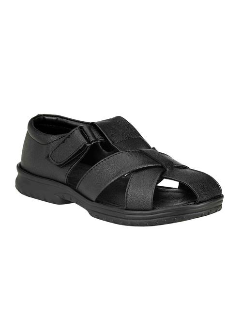 black leatherette slip on sandal - 12493361 - Very Small Image - 1