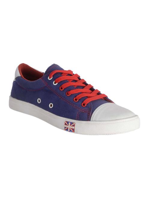 blue canvas lace up sneakers - 12493385 - Very Small Image - 1