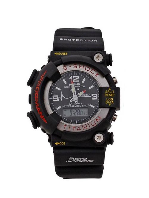 Jack Klein Black Silicon Strap Analog Watch For Men Pack of 1(SU_S-SHOCK_BLK) - 12495010 - Very Small Image - 1