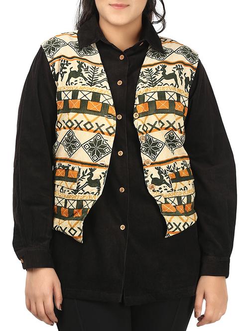 multi colored cotton summer jacket - 12496875 - Very Small Image - 1
