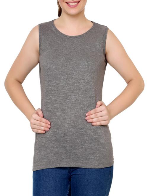 solid grey cotton slub tank top - 1249714 - Very Small Image - 1