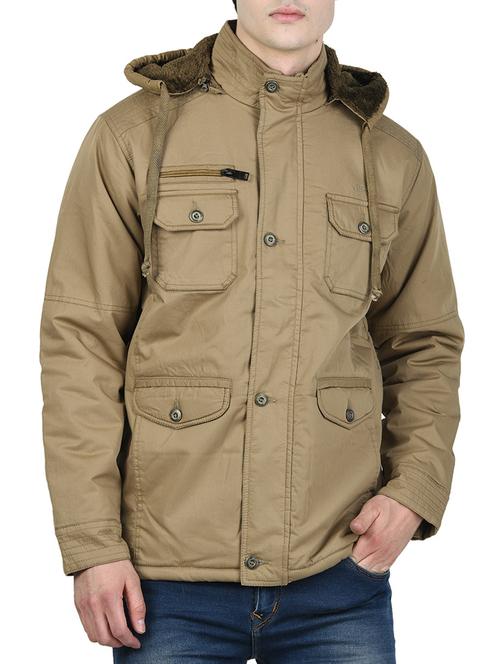 brown cotton casual jacket - 12498202 - Very Small Image - 1