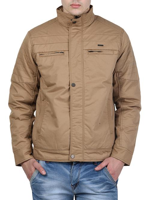 brown cotton casual jacket - 12498203 - Very Small Image - 1