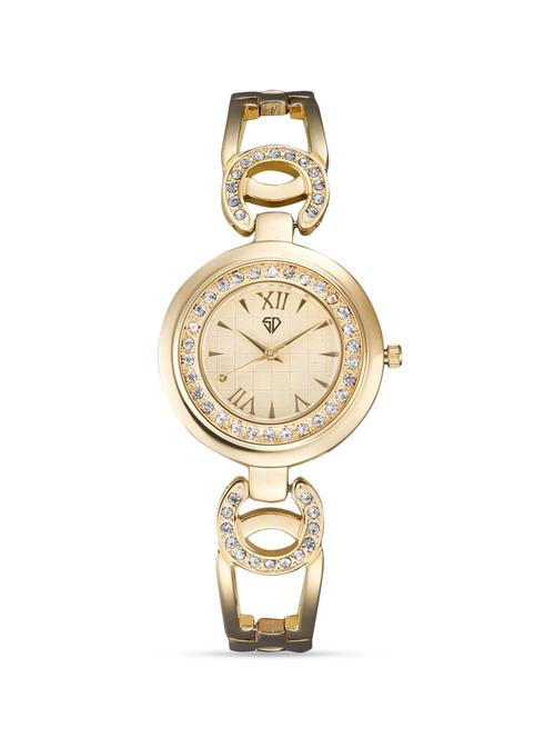 gold round dial studded watch - 1250070 - Very Small Image - 1