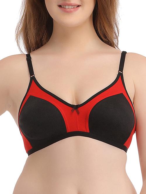 black cotton tshirt bra - 12501710 - Very Small Image - 1