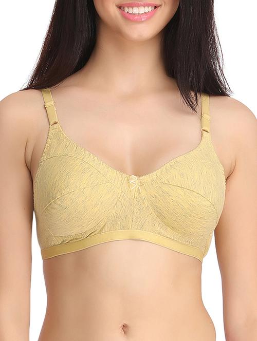 yellow cotton regular bra - 12501721 - Very Small Image - 1