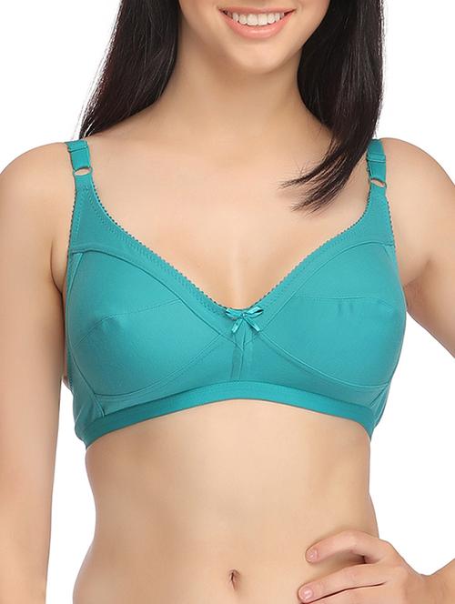 green cotton regular bra - 12501727 - Very Small Image - 1
