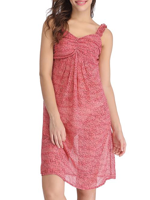 pink georgette nighty - 12501839 - Very Small Image - 1