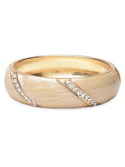 cream enamelled metallic bracelet - 1250192 - Very Small Image - 1