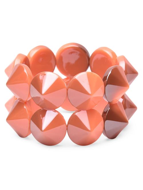 orange acrylic bracelet with stretchable loop closure - 1250210 - Very Small Image - 1