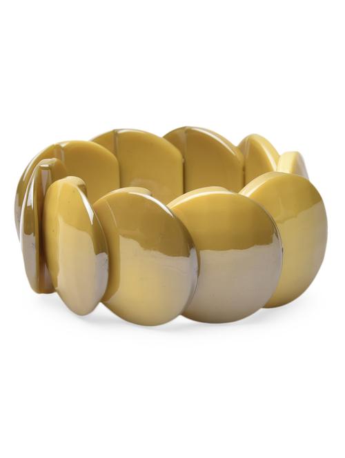 yellow acrylic bracelet with stretchable loop closure - 1250219 - Very Small Image - 1