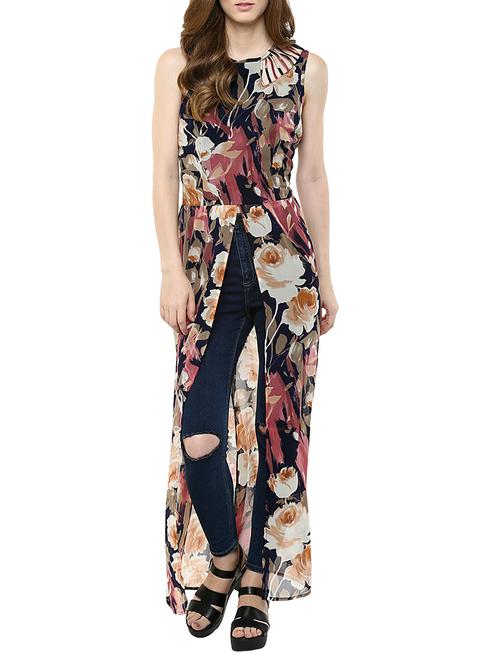 multi colored georgette tunic - 12503107 - Very Small Image - 1