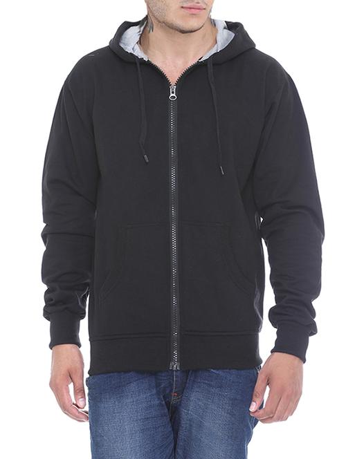 black cotton sweatshirt - 12505183 - Very Small Image - 1