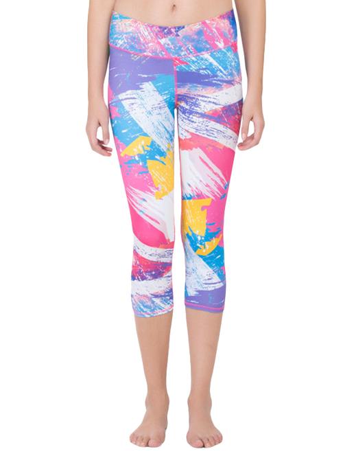 multi colored polyester sports capris - 12506971 - Very Small Image - 1