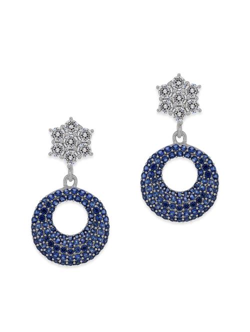 blue silver drop earrings - 12508349 - Very Small Image - 1