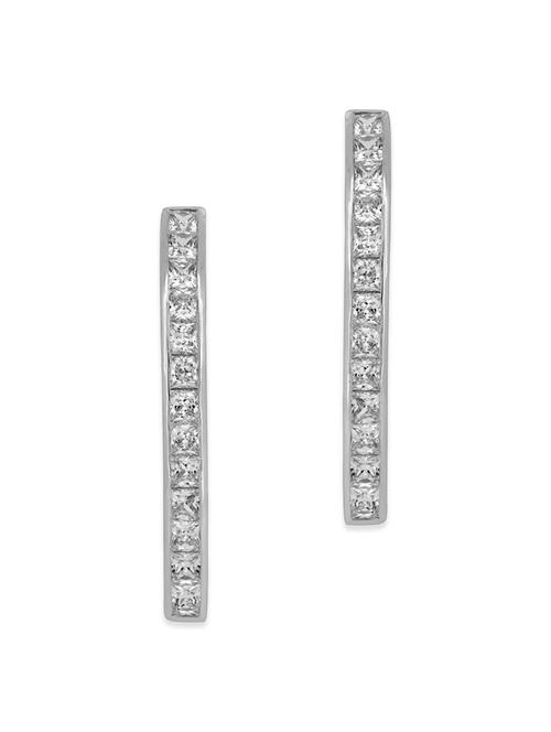 white silver drop earrings - 12508416 - Very Small Image - 1