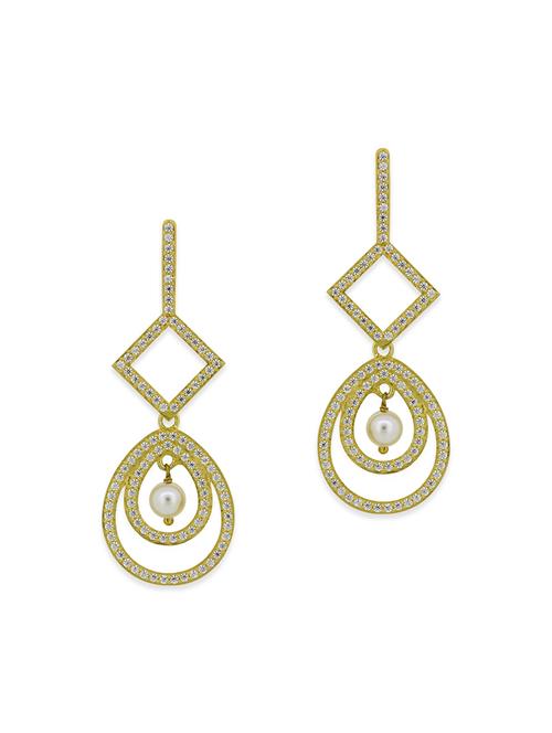 yellow silver drop earrings - 12508429 - Very Small Image - 1