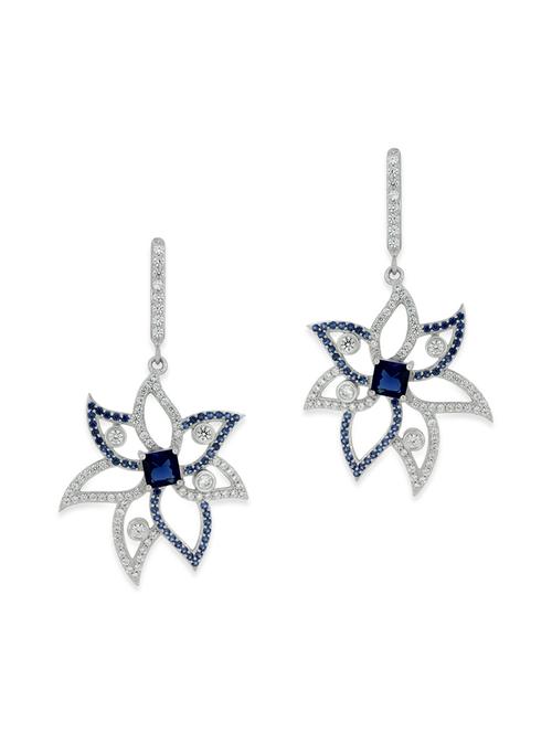blue silver drop earrings - 12508430 - Very Small Image - 1