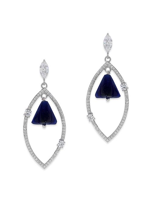 blue silver chandellier earring - 12508447 - Very Small Image - 1