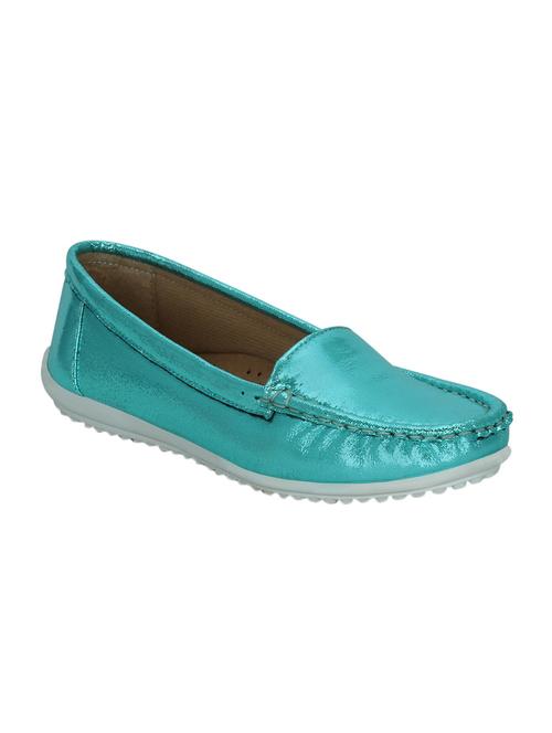 blue faux leather slip on loafers - 12508801 - Very Small Image - 1