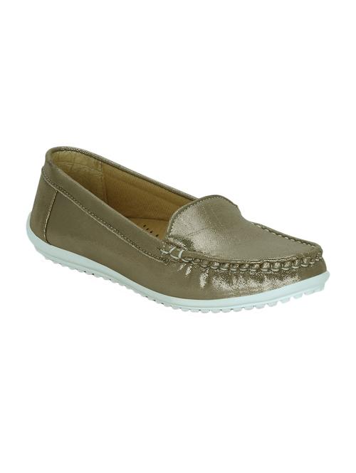 copper faux leather slip on loafers - 12508802 - Very Small Image - 1