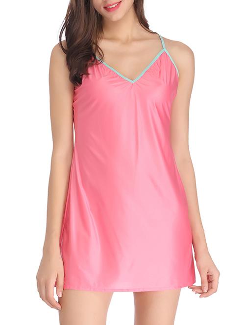 pink nylon babydoll - 12511222 - Very Small Image - 1
