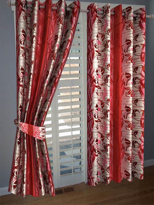 divine home furnishing red abstract poleyester window curtain set of 2 - 12513768 - Very Small Image - 1