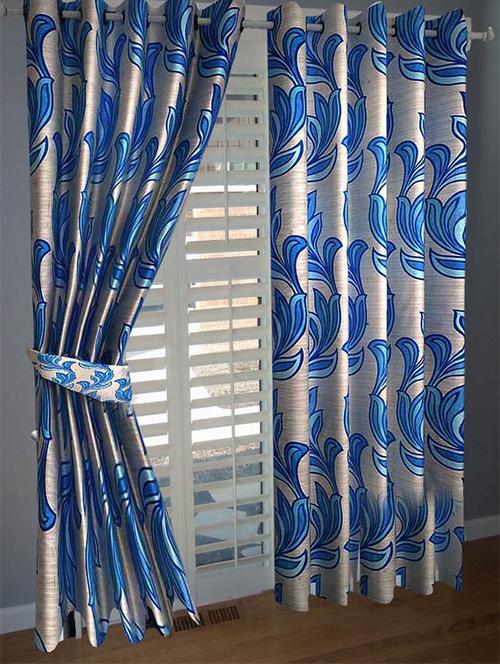 divine home furnishing blue abstract poleyester window curtain set of 2 - 12513793 - Very Small Image - 1