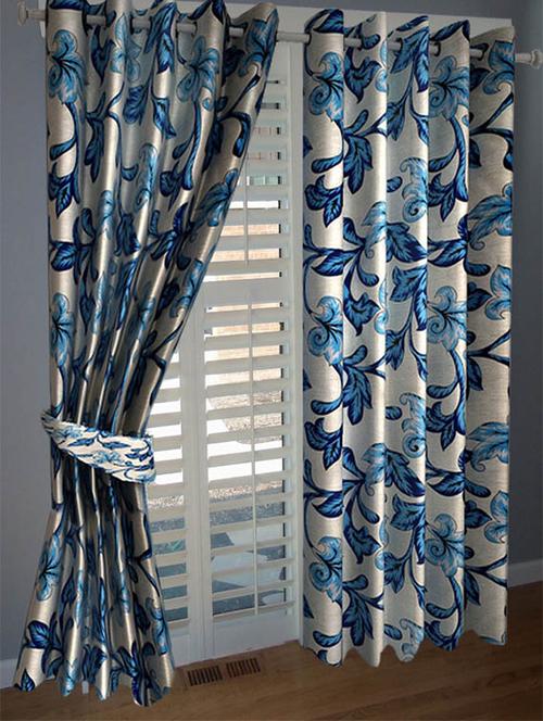 divine home furnishing blue abstract poleyester window curtain set of 2 - 12513829 - Very Small Image - 1
