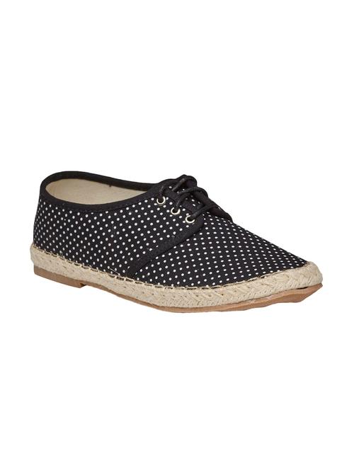 black canvas laceup casual shoes - 12518838 - Very Small Image - 1
