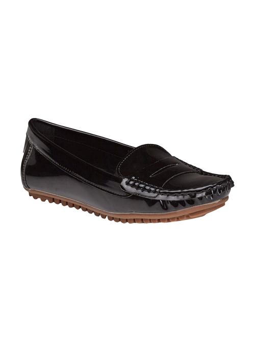 black pu slip on loafers - 12519087 - Very Small Image - 1