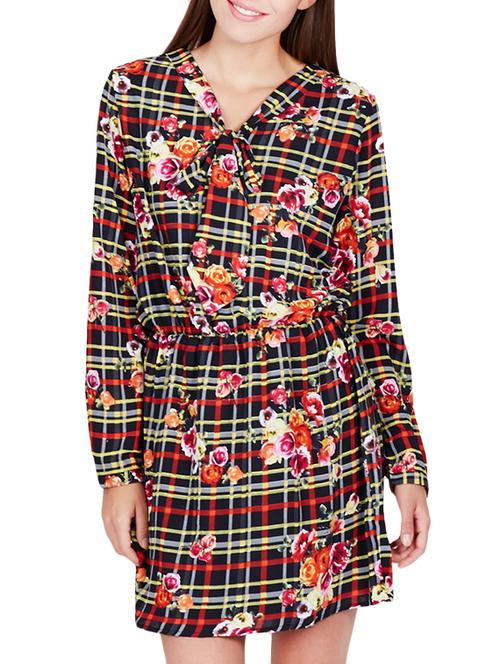 black checkered printed dress - 12519131 - Very Small Image - 1