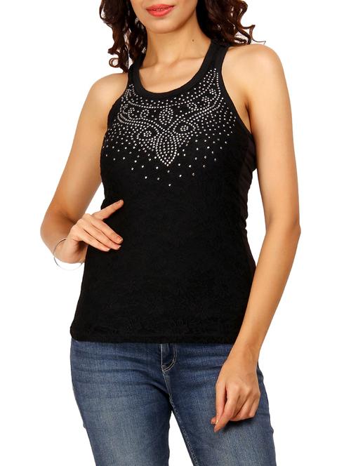 black embellished top - 12519155 - Very Small Image - 1