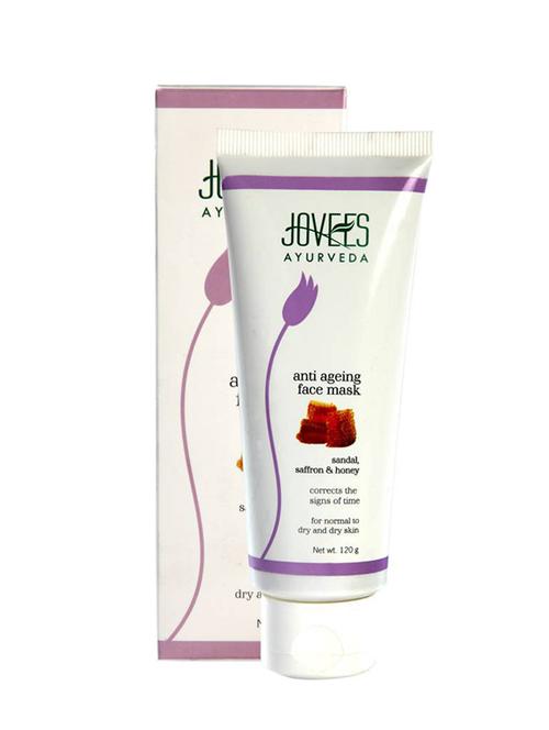 jovees sandal, saffron & honey anti ageing mask (120 g) - 12520682 - Very Small Image - 1