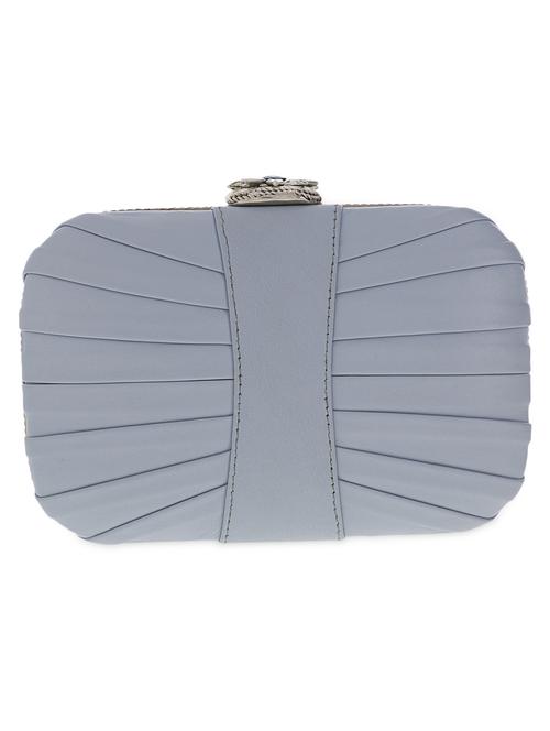 white embellished textured leather clutch - 1252264 - Very Small Image - 1