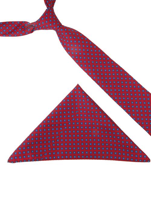 maroon & blue polyester tie - 12523180 - Very Small Image - 1