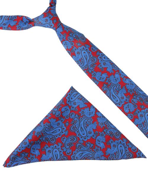 red & blue polyester tie - 12523184 - Very Small Image - 1