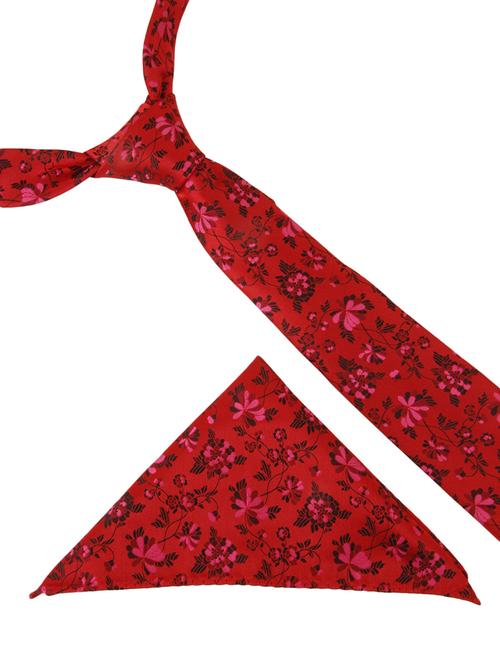 red polyester tie - 12523188 - Very Small Image - 1