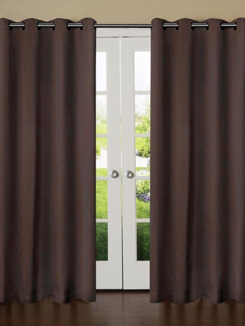 bianca coffee solid premium blackout door curtains - 12523420 - Very Small Image - 1